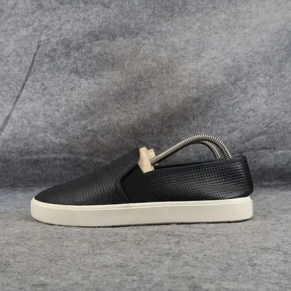 Vince Shoes Womens 9 Sneakers Slip On Leather Casual Classic Lifestyle Black Low - Picture 5 of 15